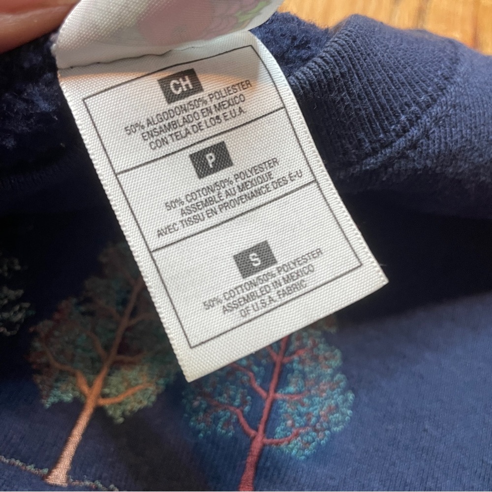 Vintage Women’s Small Colorado Navy Crewneck Sweater Long Sleeves - Picture 7 of 11